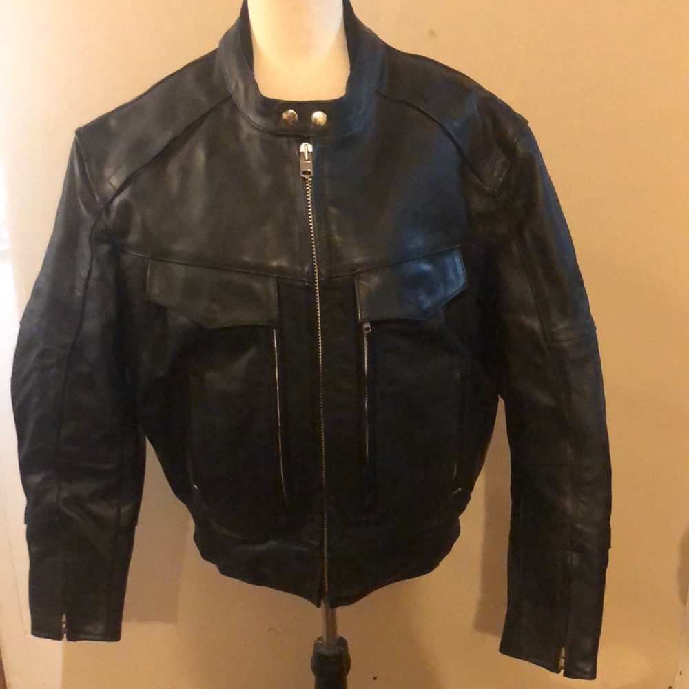 Small Viking Cycle Black Motorcycle Jacket